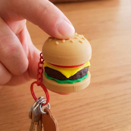 Burguer Key Chain Fidget Clicker