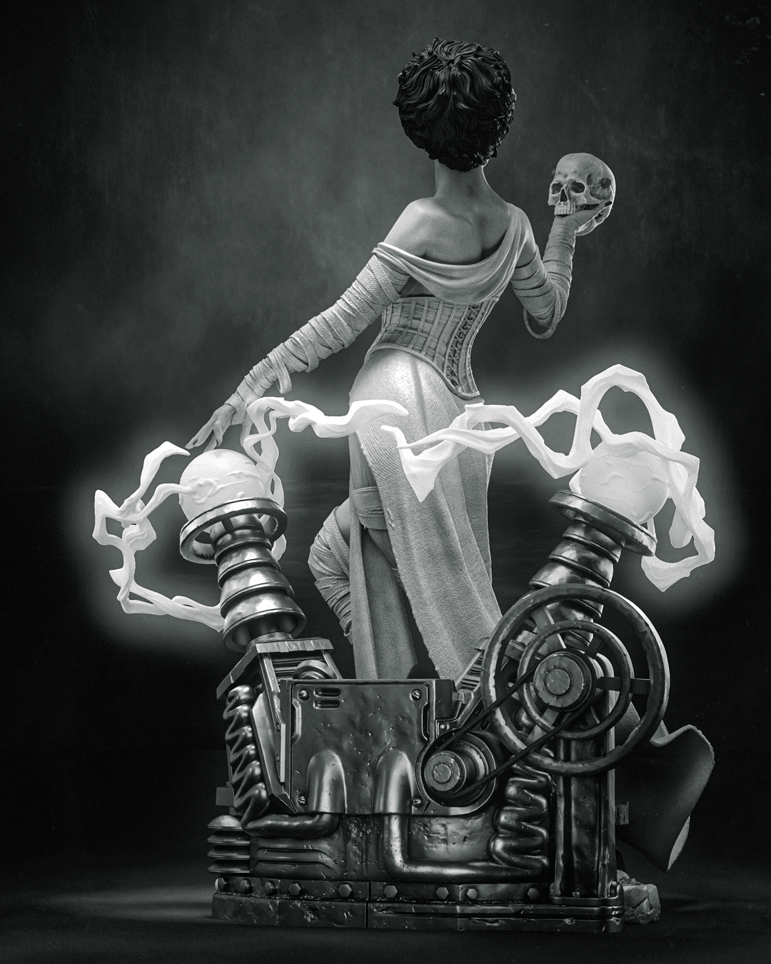 Frankenstein Bride – Figura de resina 1:9 | Terror gótico