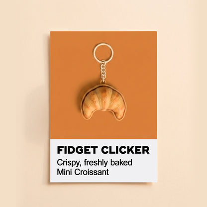 Croissant Key Chain Fidget Clicker