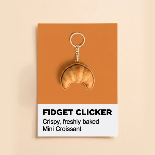 Croissant Key Chain Fidget Clicker
