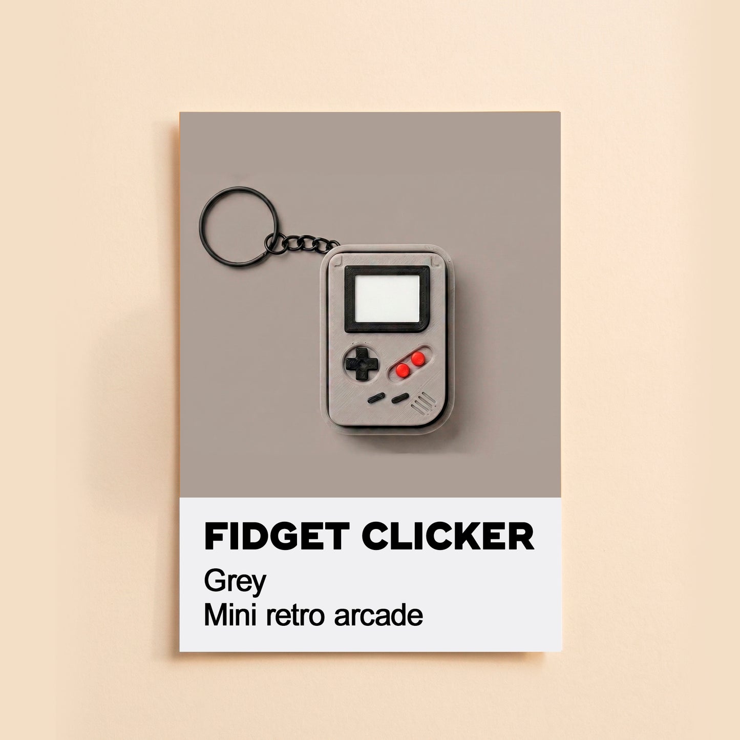 Game Console Key Chain Fidget Clicker
