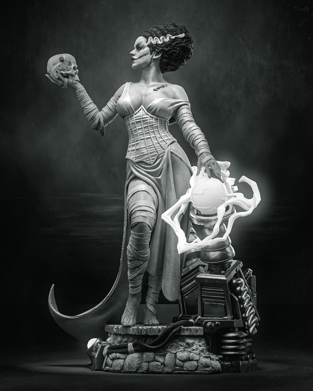 Frankenstein Bride – Figura de resina 1:9 | Terror gótico