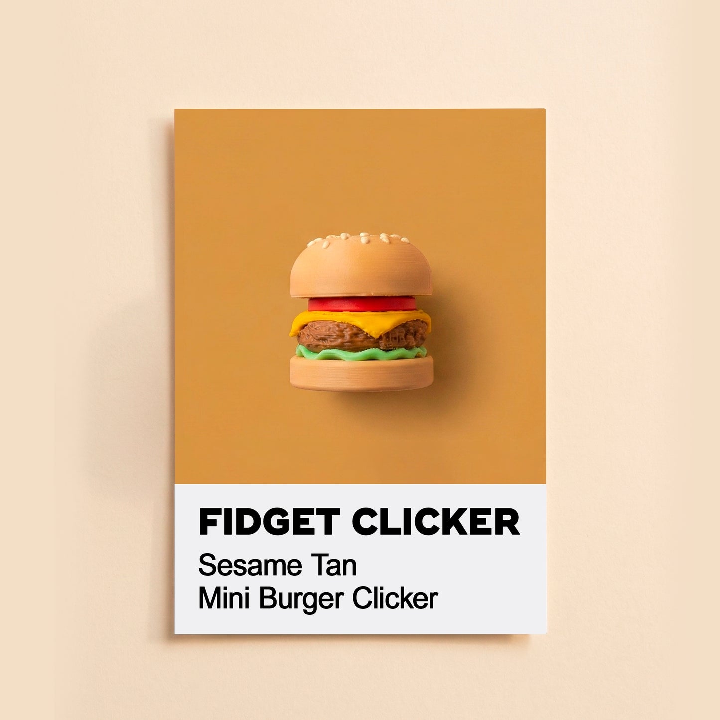 Burguer Key Chain Fidget Clicker