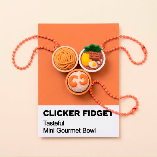 Gourmet Bowl Key Chain Fidget Clicker